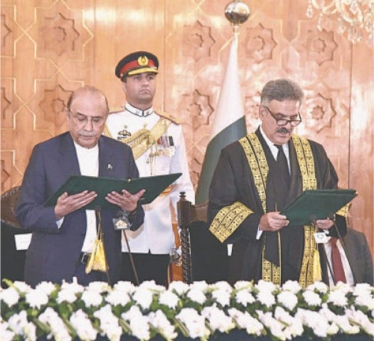 Ali Mazhar and Syed Hassan Azhar Rizvi in the fifth bench; justices ...