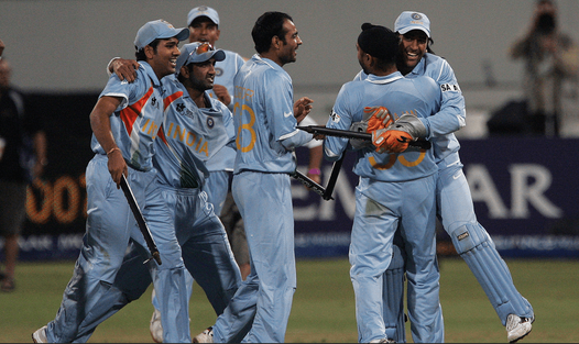 Harbajan singh after taking Clarke’s wicket