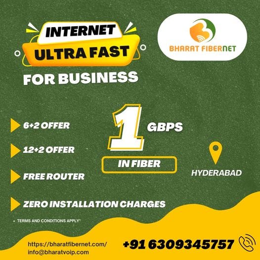 Business Broadband Plans with Static IP Bharat Fiber Net Business