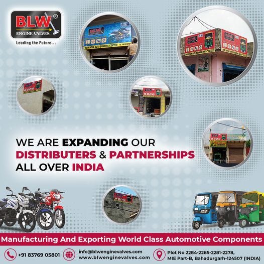 Bajaj genuine parts provider in India BLW Engine Valves BLW Enging Valves Medium