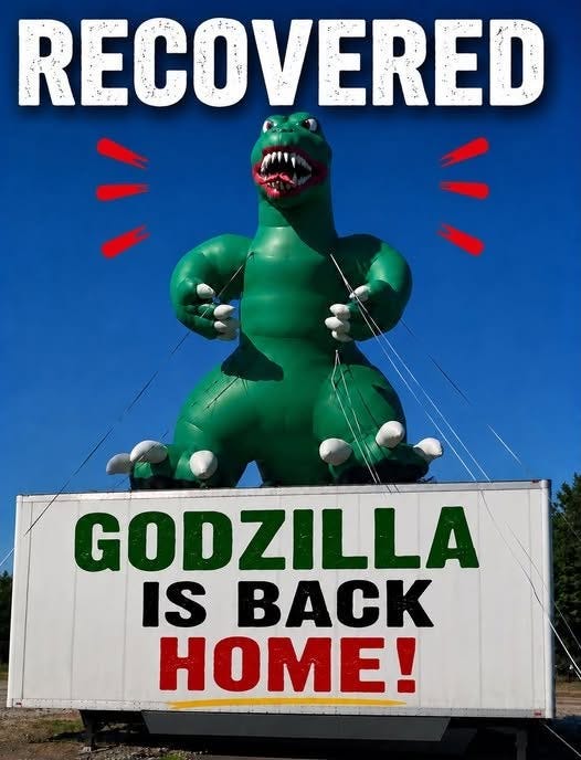 Godzilla Reappears in Missouri, Promptly Breaks the Laws of Geography