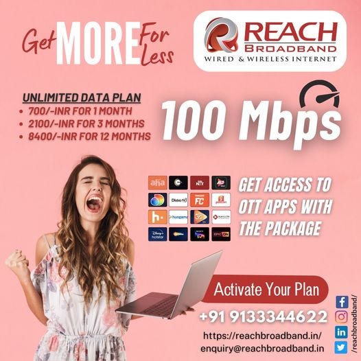 Broadband Connection 500/Rs Only Broadband Connection At Lowest