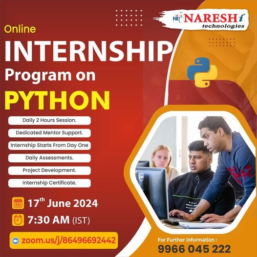 Internship Program on Python in Naresh I Technologies | by Techprasanna ...