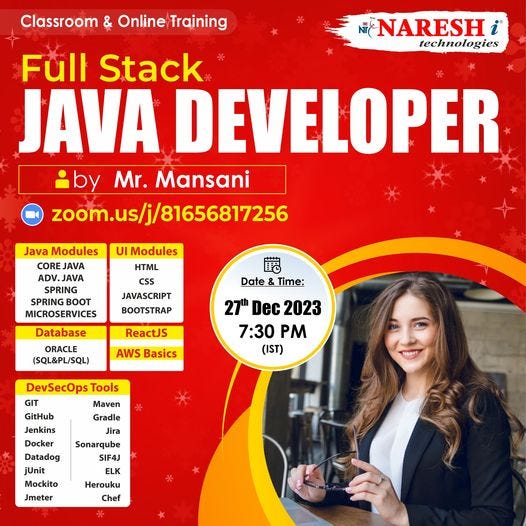 Free Demo On Full Stack Java Developer by Mr. Mansani. - Techprasanna ...