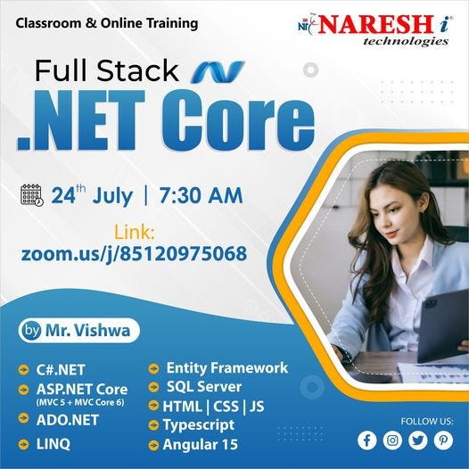 👉Attend Free Demo On Full Stack .Net Core by Mr. Vishwa. Naresh I ...