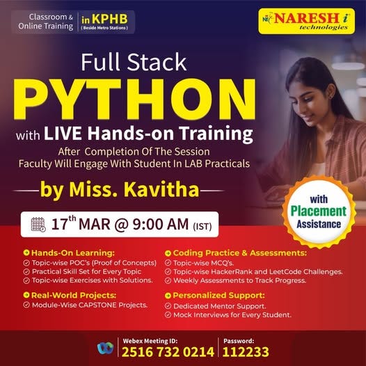 Become a Full Stack Python Developer — New Batch Starting on 17th March ...