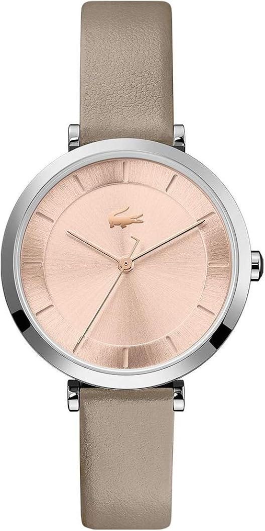 Ice-Watch CITY Folkestone Orologio Unisex Medium (41mm) - Cinturino In Pelle Beige + Cinturino Aggiuntivo In Nylon, Impermeabile 3ATM, Collezione CITY, Modello 001360
