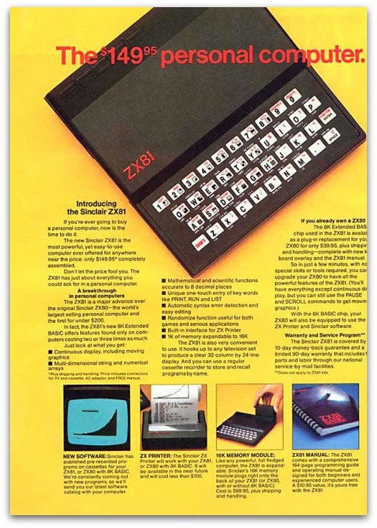 First Experience in Tech: ZX81