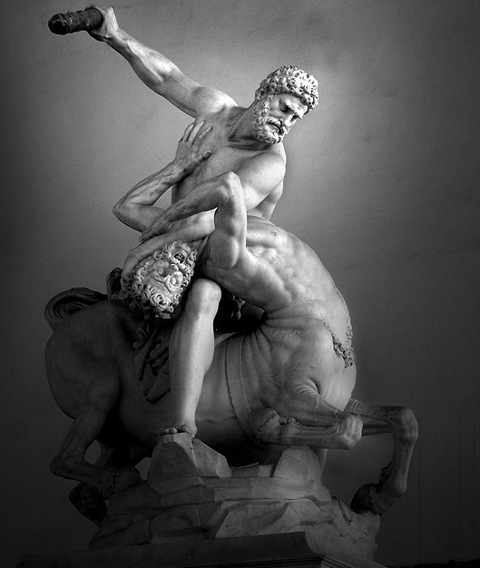 Herkül ve Nessos, Heracles and Nessus, Giambologna, (1599), Floransa