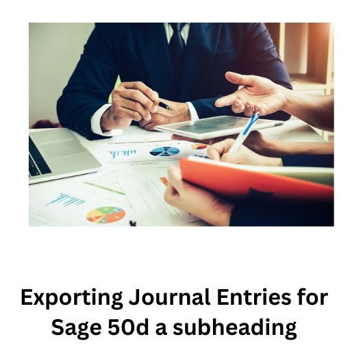 Exporting Journal Entries for Sage 50 by Thomaslane Medium