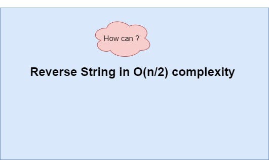 Java Interview Question :- Reverse A String in n/2 complexity | by ...