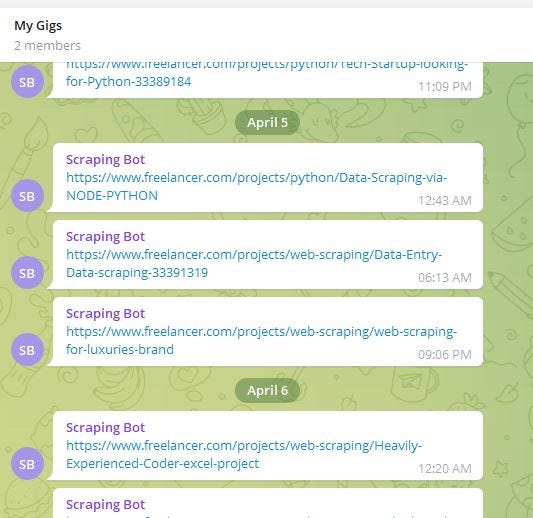 Freelancer Bot —How I earned my first $500 by sending a new job  notification to Telegram Group using the BOT that I coded myself | by  Ritesh Kawadkar | Medium