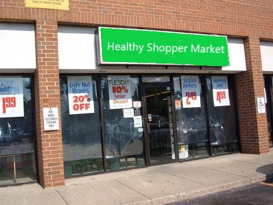 Liquidation sale at a Healthy Shopper Market
