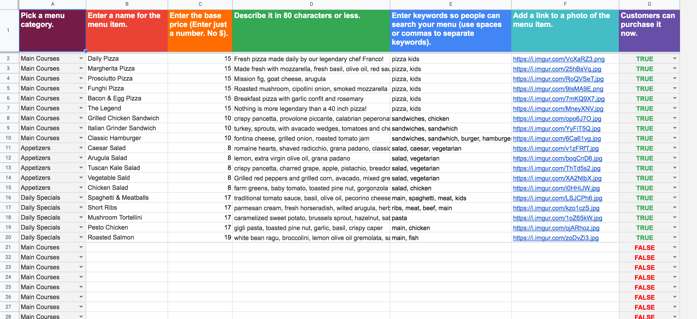 Getting Started With The Botsheets Restaurant Toolkit for Native