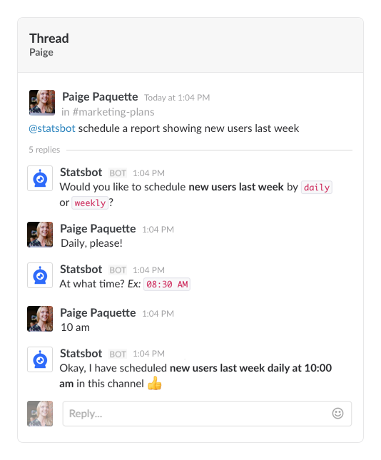 Bringing your bot into threaded messages by Slack API Slack