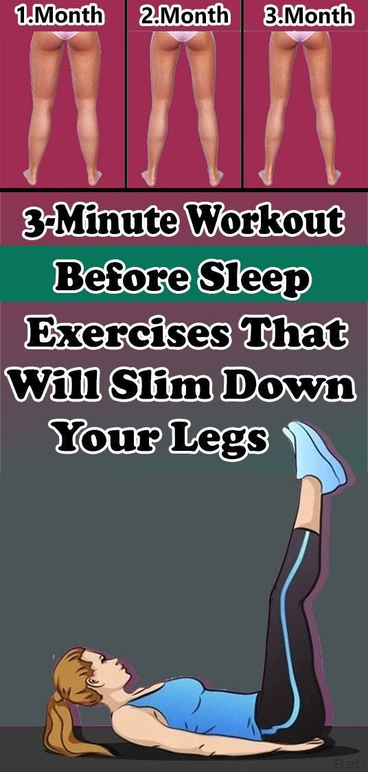 3-minute workout before sleep: 4 exercises that will slim down your legs -  Shalayne reddy - Medium