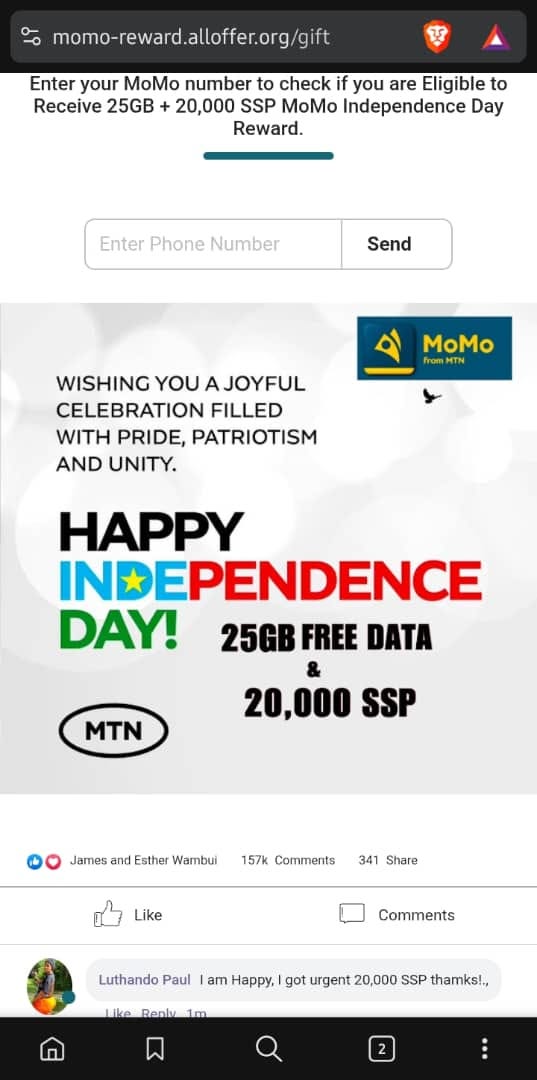 After clicking that blue button as instructed, a user will be taken to the page below where they are asked for their phone number to confirm the transaction.