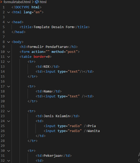 cara membuat form menggunakan visual studio code - Firdaaintan - Medium
