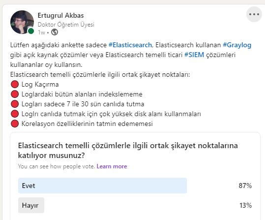 Anketlerle Türkiye’deki SIEM kullanıcılarının Yerli SIEM Ürünlerine Bakışı