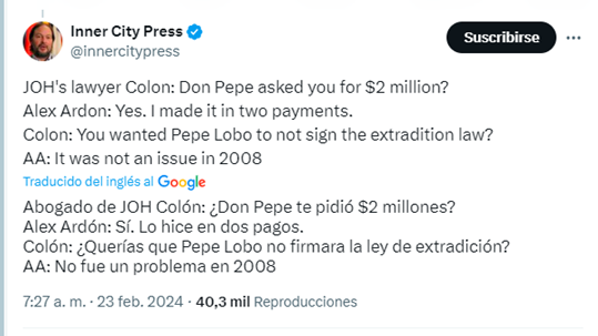 Raymond Colon, basa su interrogatorio en propiedades y bienes