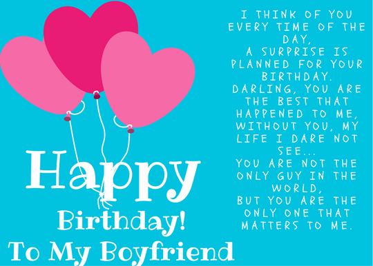 Happy Birthday Boyfriend — Romantic and Naughty Birthday Wishes for  Boyfriend, by ku li