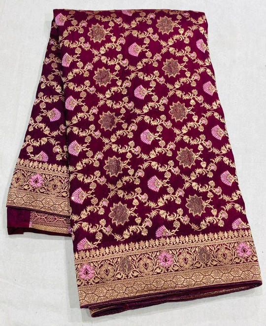 Elegance Redefined: Semi Silk Pink Sarees in Vibrant Shades with Rich Zari Weave