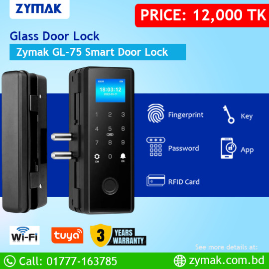 Fingerprint Glass Door Lock Price In Bangladesh by Zymak BD May