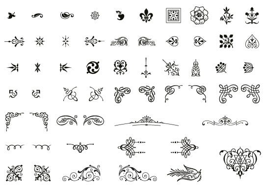 30+ Top gratis vintage vektor ornamente