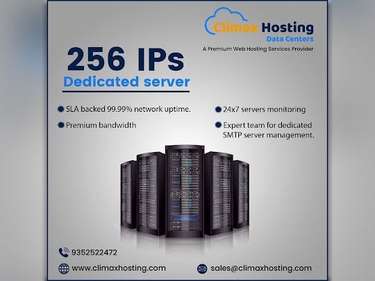 The Multitude of Advantages That Come With Using A 256 IPs Dedicated Server  | by Climaxhosting | Medium