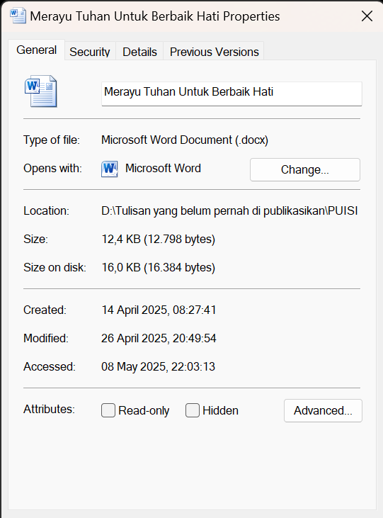 Puisi Pertama