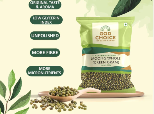 Buy Green Moong Dal Whole | Certified Organic Dal