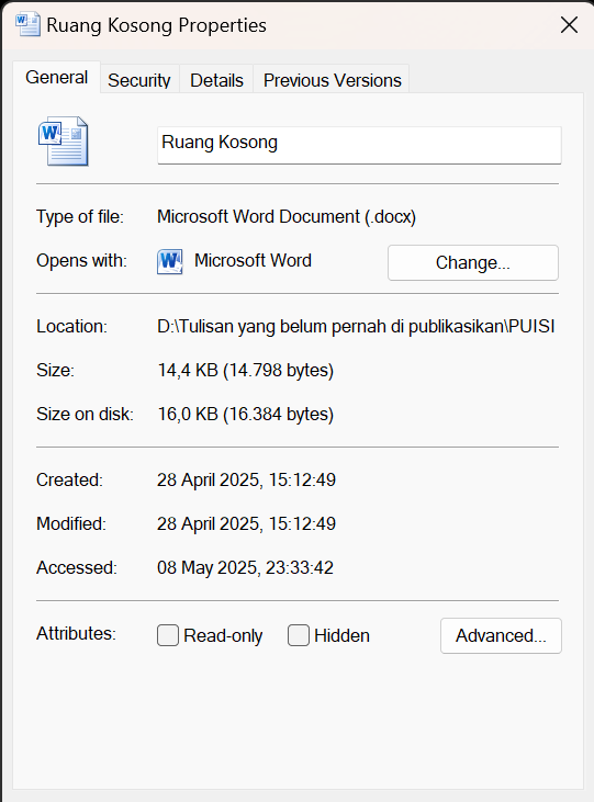 Puisi Kedelapan