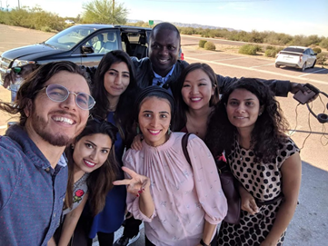Group photo outside.