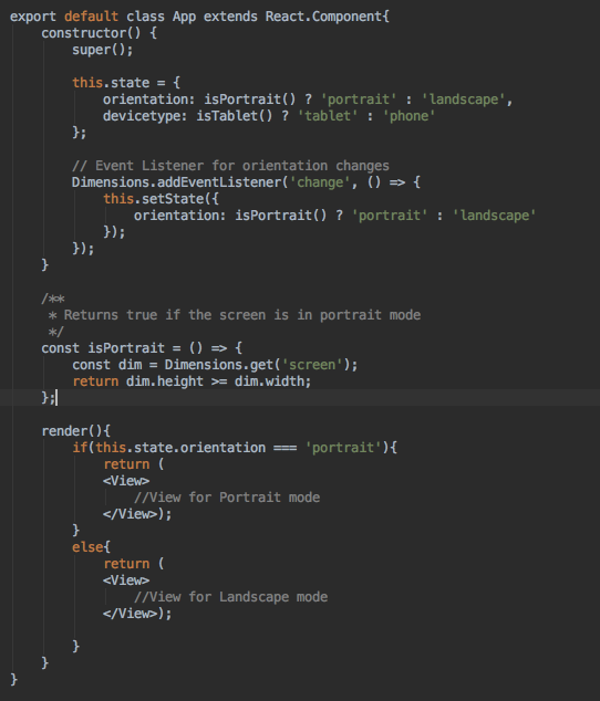 Effectively change orientation in React Native and detect device type ...