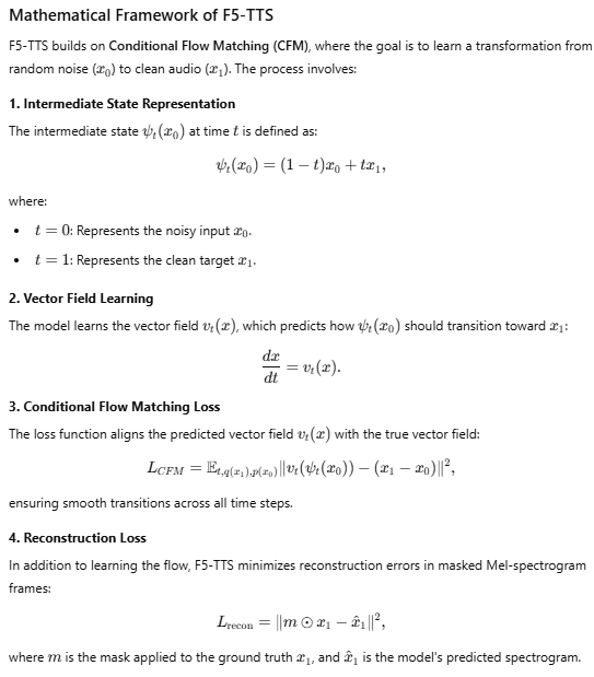 Understanding F5-TTS: A Simplified, Non-Autoregressive Text-to-Speech Framework