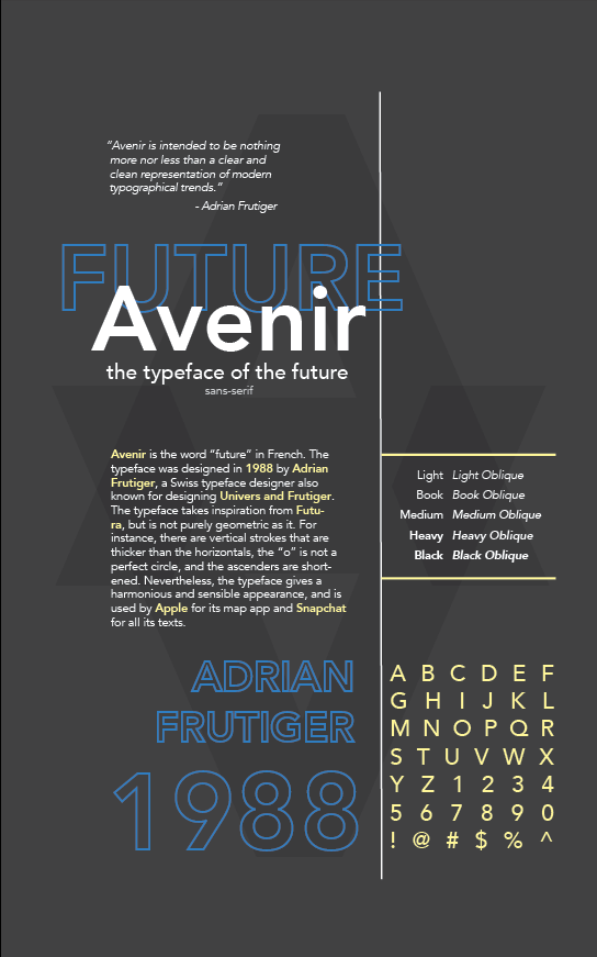 avenir typeface