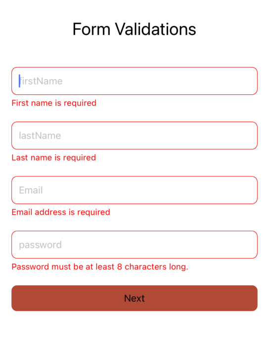 How to Validate Forms in React Native With React Hook Form and Yup to ...