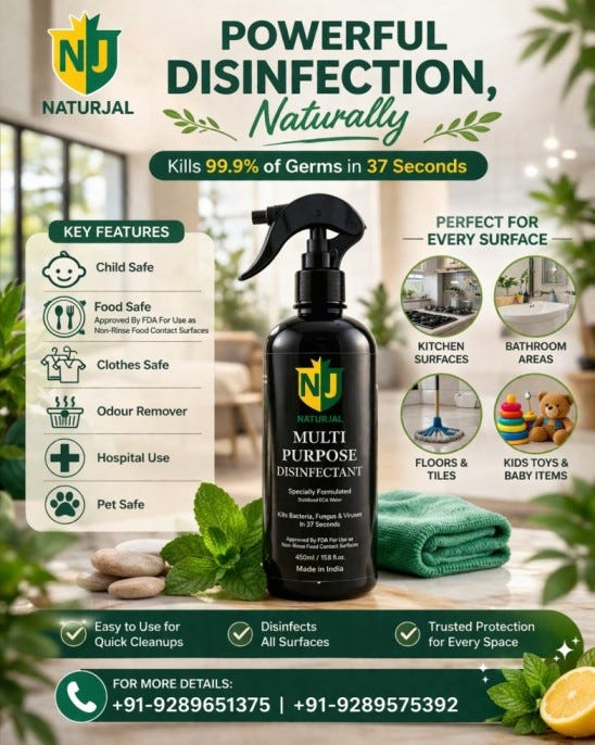 India’s Safest Multipurpose Disinfectant for Kids and Pets