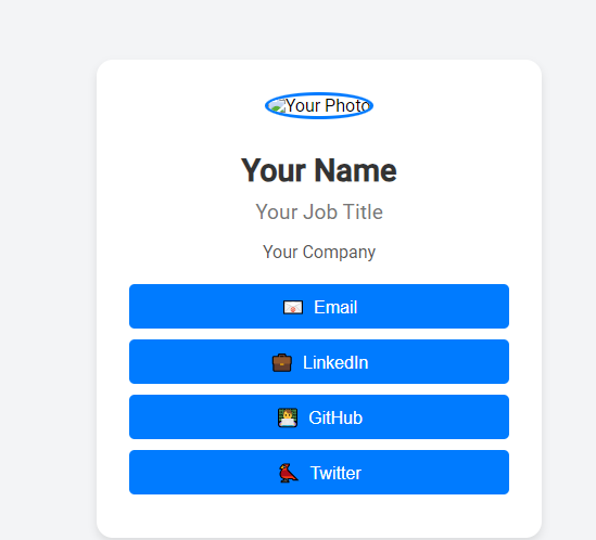 Virtual Business Card with html and CSS | by Programing Is Fun | Medium