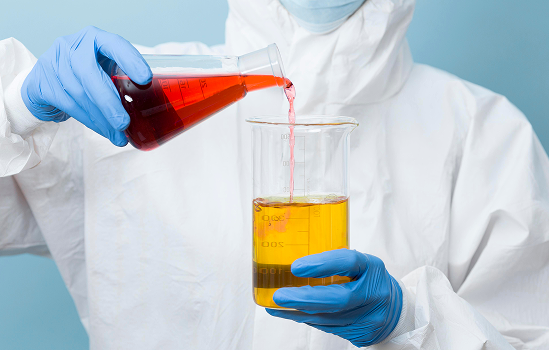 Controlled chemical transfer during industrial esterification, where precision ensures purity and consistency