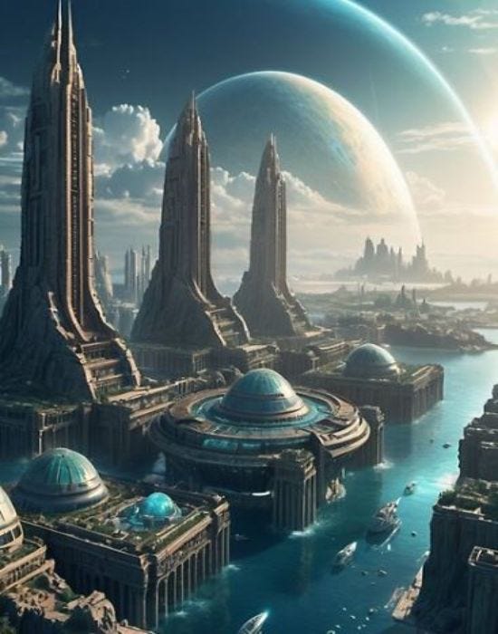 Did Atlantis Really Exist? || Image Title: ‘Atlantis: Legacy of the Ancients’ | © Copyright Protected | An AI Digital Art Creation by eXtraHumans to give you a visual glimpse into the extraordinary. Visit my Art Gallery on RedBubble! Your support helps continue this journey, Dive in!