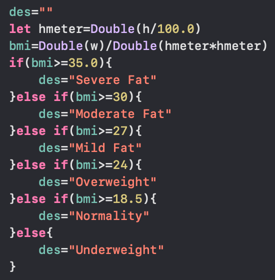 Figure 3 The code of nested if-else statement