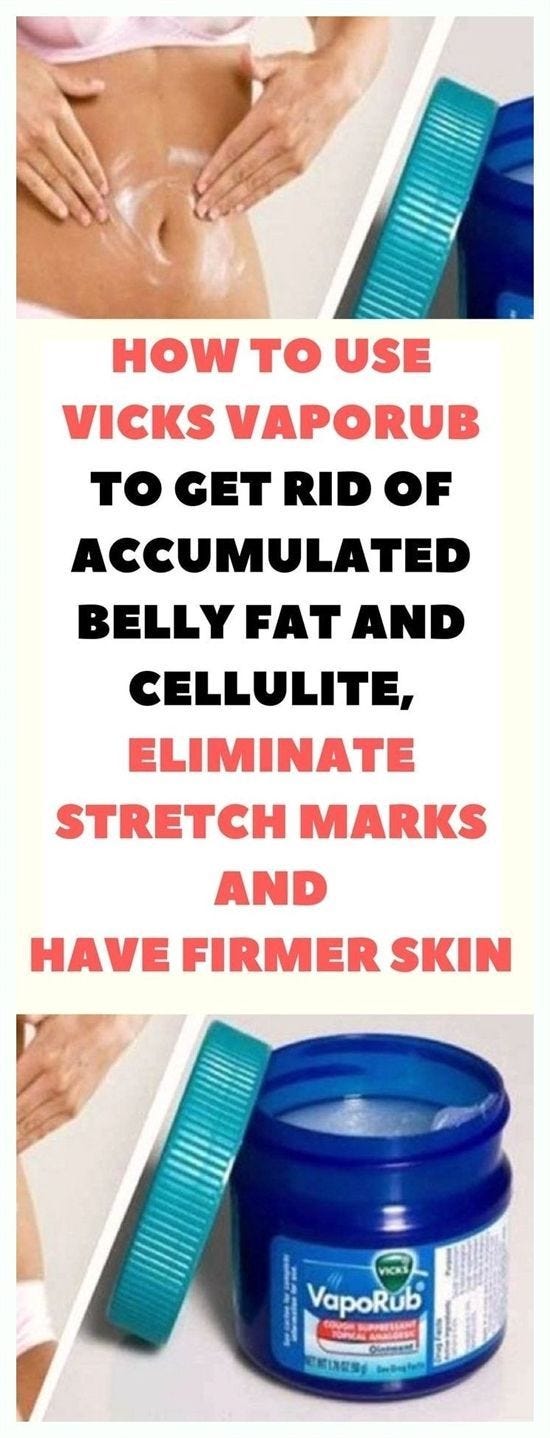 How To Use Vicks Vaporub To Reduce Belly Fat HOW TO USE VICKS VAPORUB FOR STRETCH MARKS, TO GET RID OF BELLY FAT AND