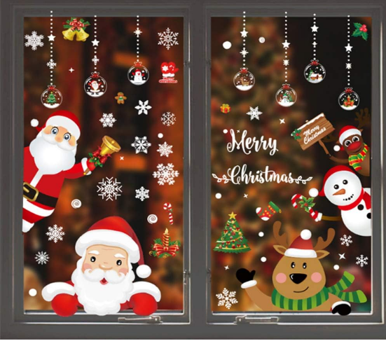 MEISEN Christmas Window Clings: Transform Your Home into a Festive ...