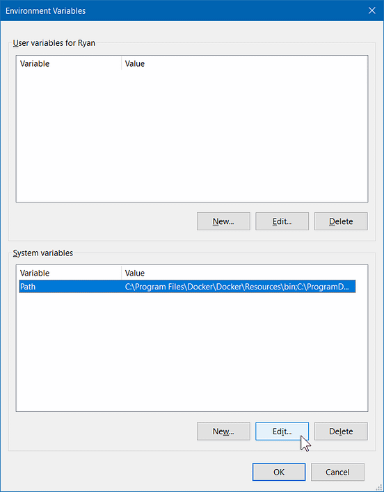 Windows environment variables. Path виндовс 10. edit environment variable. environment variables windows 10. ui-переменные.