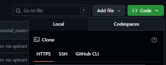 Copy the HTTPS link to connect the remote and local repo