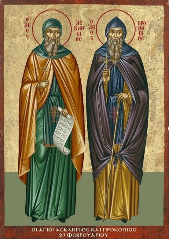 February 27: Celebration of Saints Asclepius and Procopius | by ...