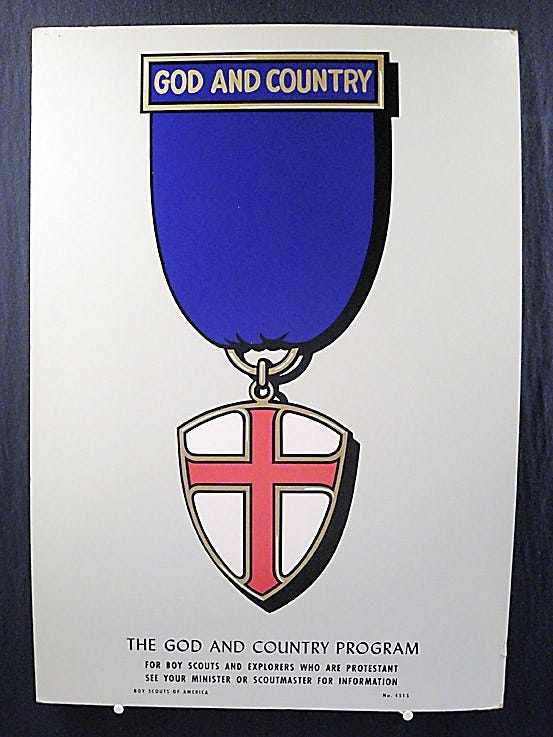 Religion and the Boy Scouts. Scouting (in my experience) doesn’t try