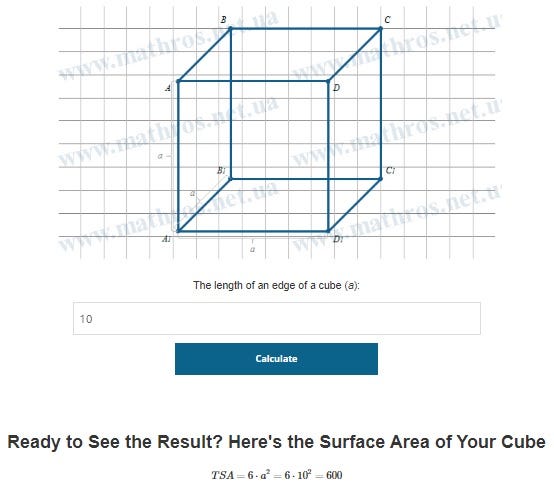 Total Surface Area of a Cube Calculator: Fast, Simple, and Accurate
