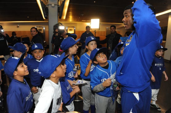 Hispanic Heritage Month at Dodger Stadium begins with Valenzuela, Gonzalez, by Yvonne Carrasco